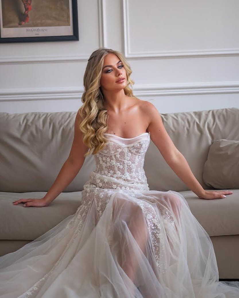 Couture wedding dress creation